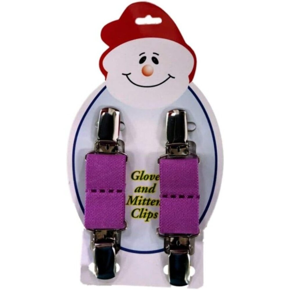 Children's Clip-on Glove and Mitten Keepers (One Set of Clips)  -Lilac